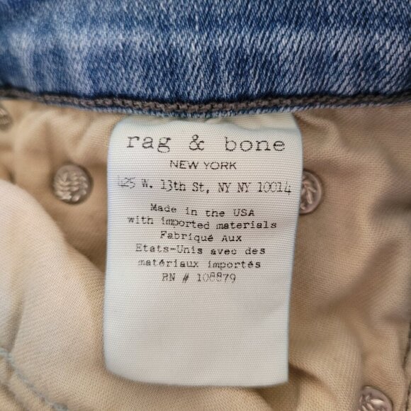 Rag & Bone Lena Light Wash Distressed Ankle Skinny Jeans - Picture 6 of 7